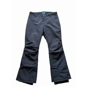 NEW Roxy Women's L Black Soft Shell Snow Pants w/ Snow Gaitors Adjustable Waist